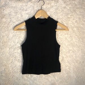 ⚡️ 5/$25 Divided Mock-Neck Sleeveless Crop-Top